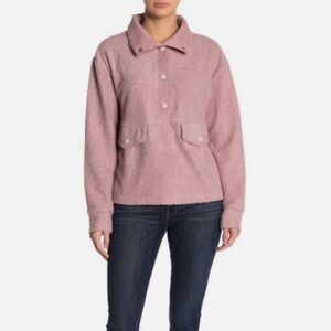 C&C California Pink Blush Faux Shearling Jacket